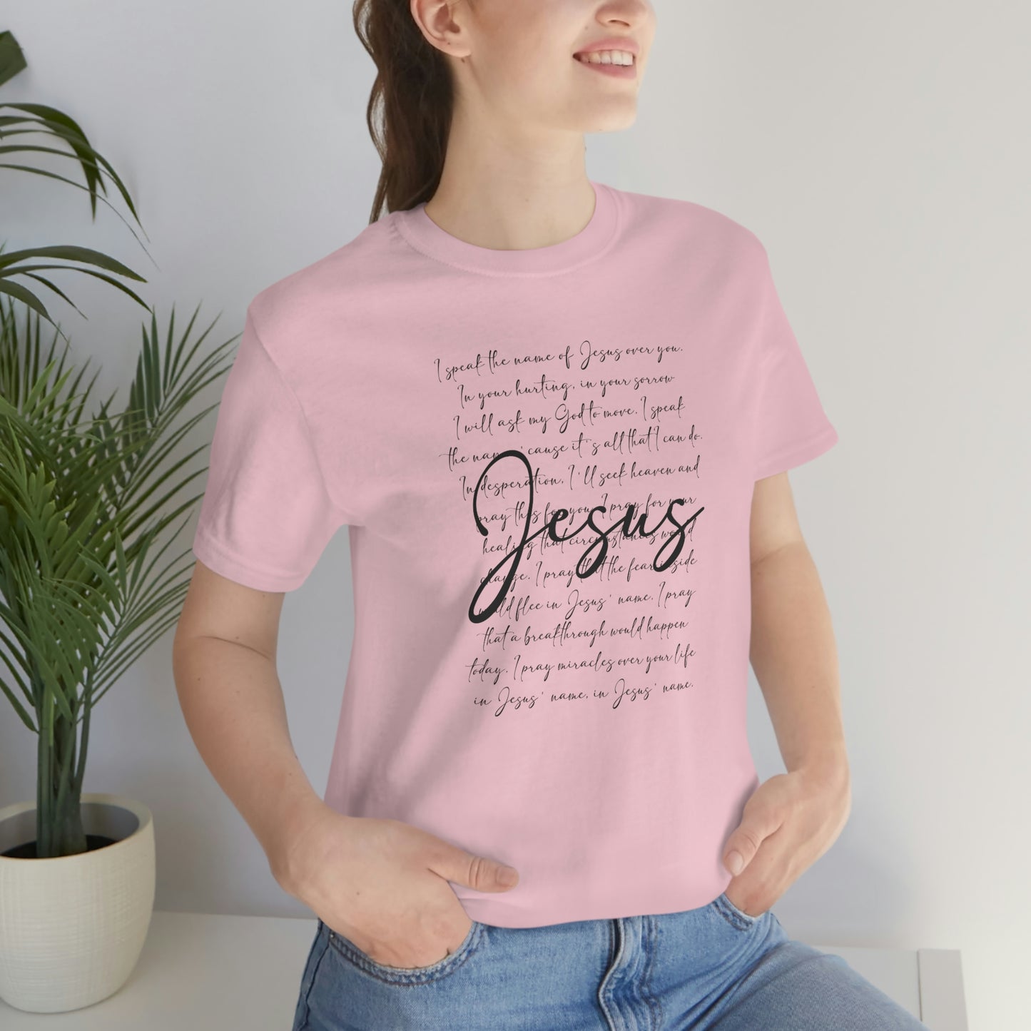Speak The Word Of Jesus Print Jersey Short Sleeve Tee