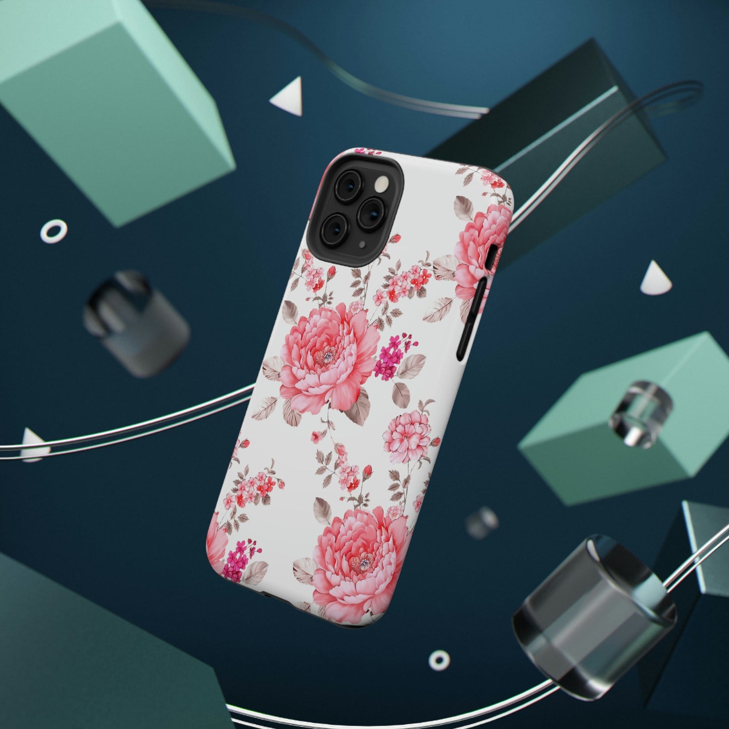 Pink Rose Impact-Resistant Cases