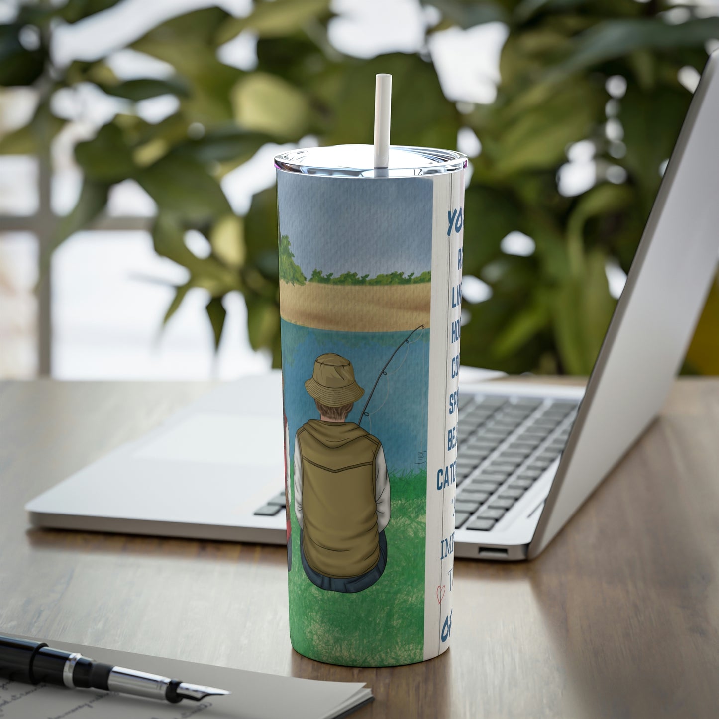 You Are The Best Catch Of My Life Fishing Steel Tumbler with Straw, 20oz