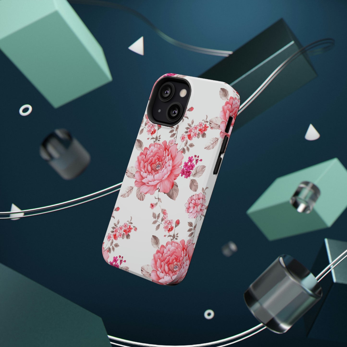 Pink Rose Impact-Resistant Cases