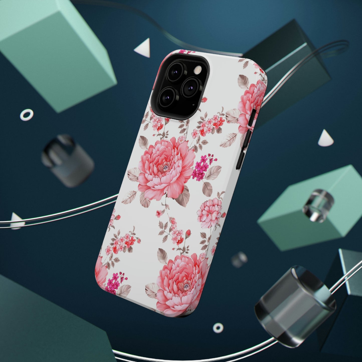 Pink Rose Impact-Resistant Cases