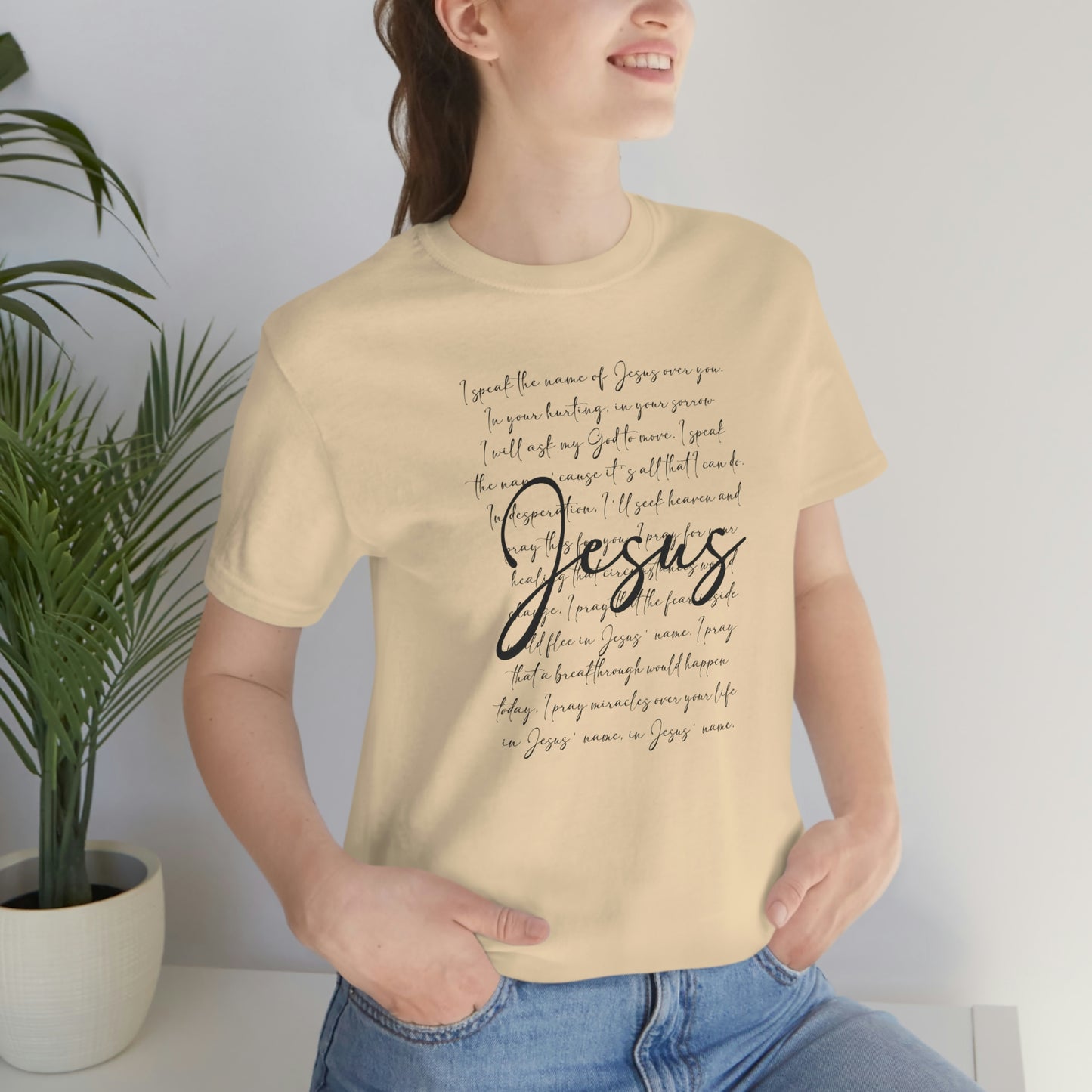 Speak The Word Of Jesus Print Jersey Short Sleeve Tee