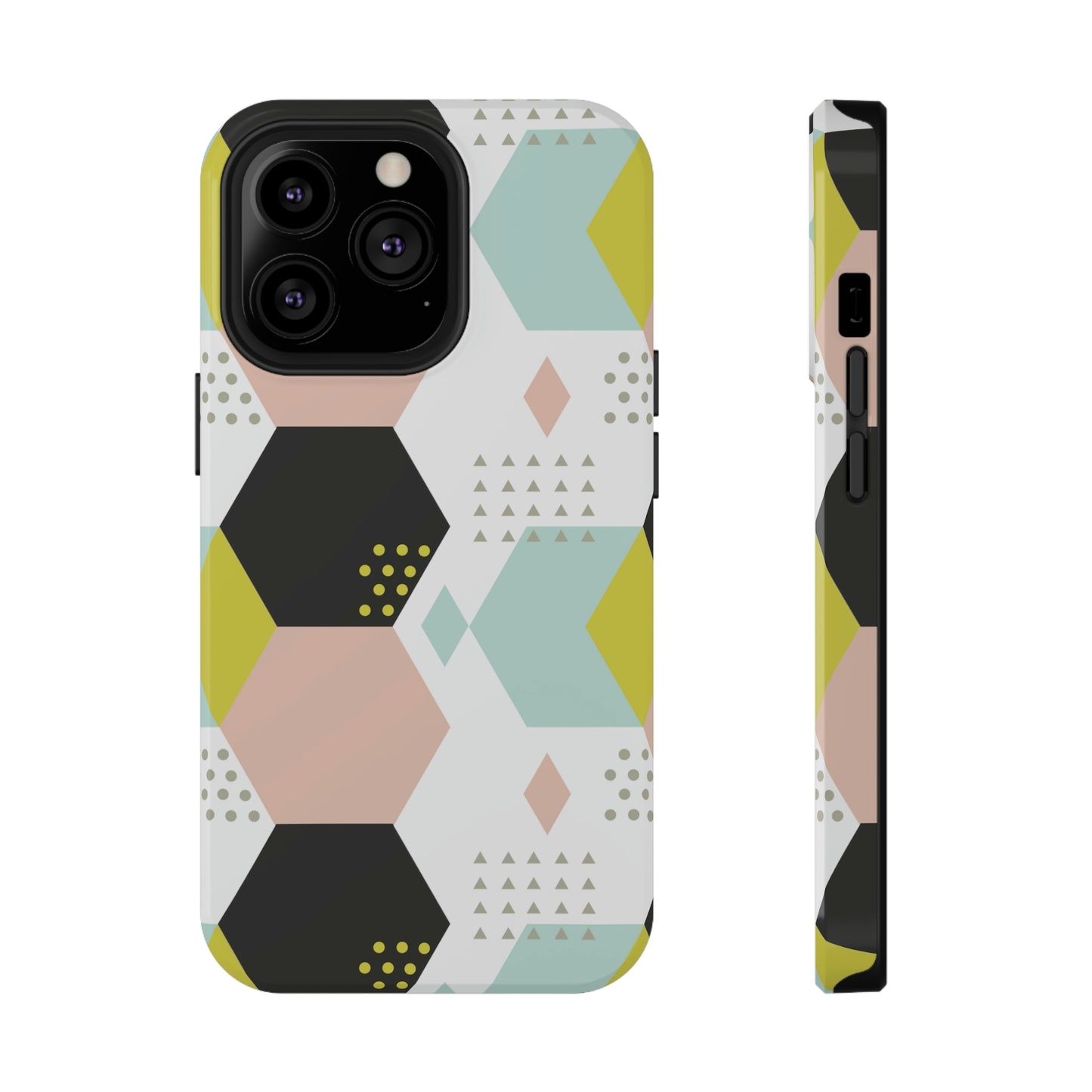 Geometrical Print Impact-Resistant Cases
