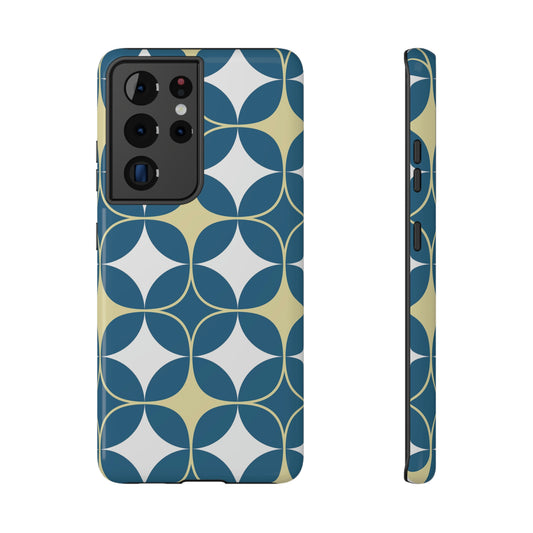 Geometric Blue Print Impact-Resistant Cases