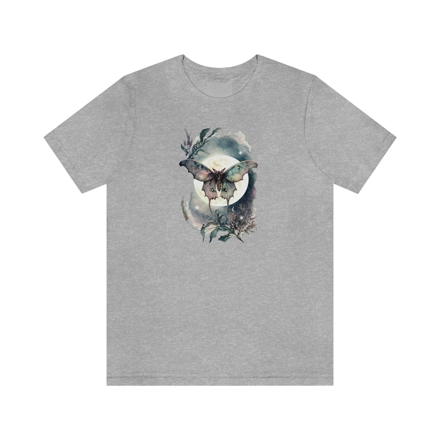 Moth Moonlight Print, Jersey Short Sleeve Tee