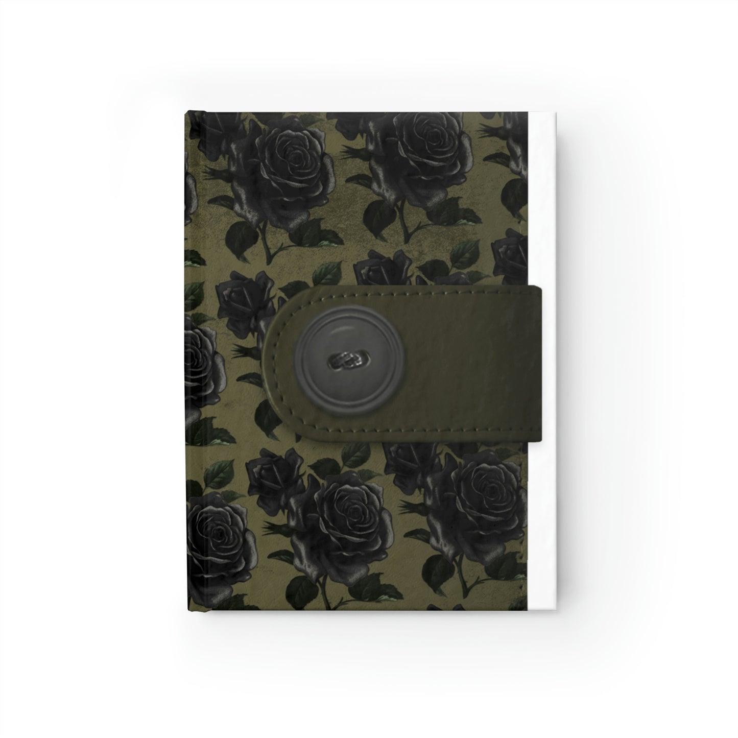 Vintage Black Rose Journal - Ruled Line