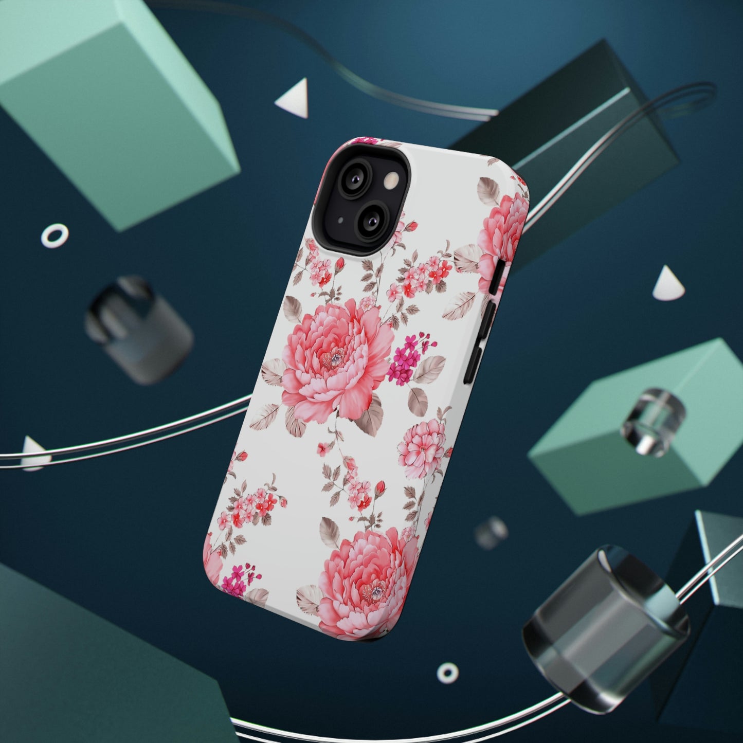Pink Rose Impact-Resistant Cases