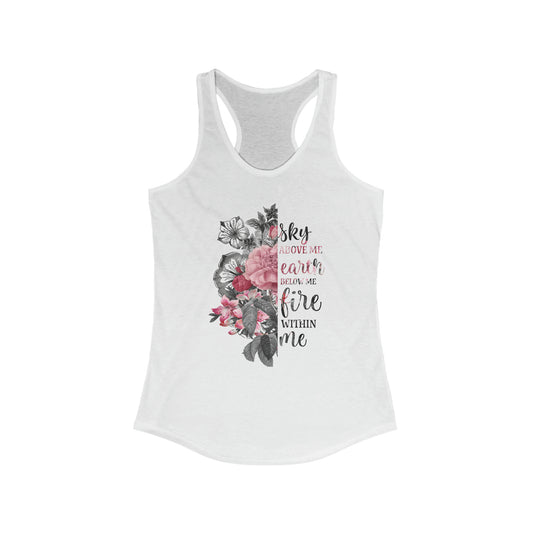 Fire Within Me Print, Women's Ideal Racerback Tank