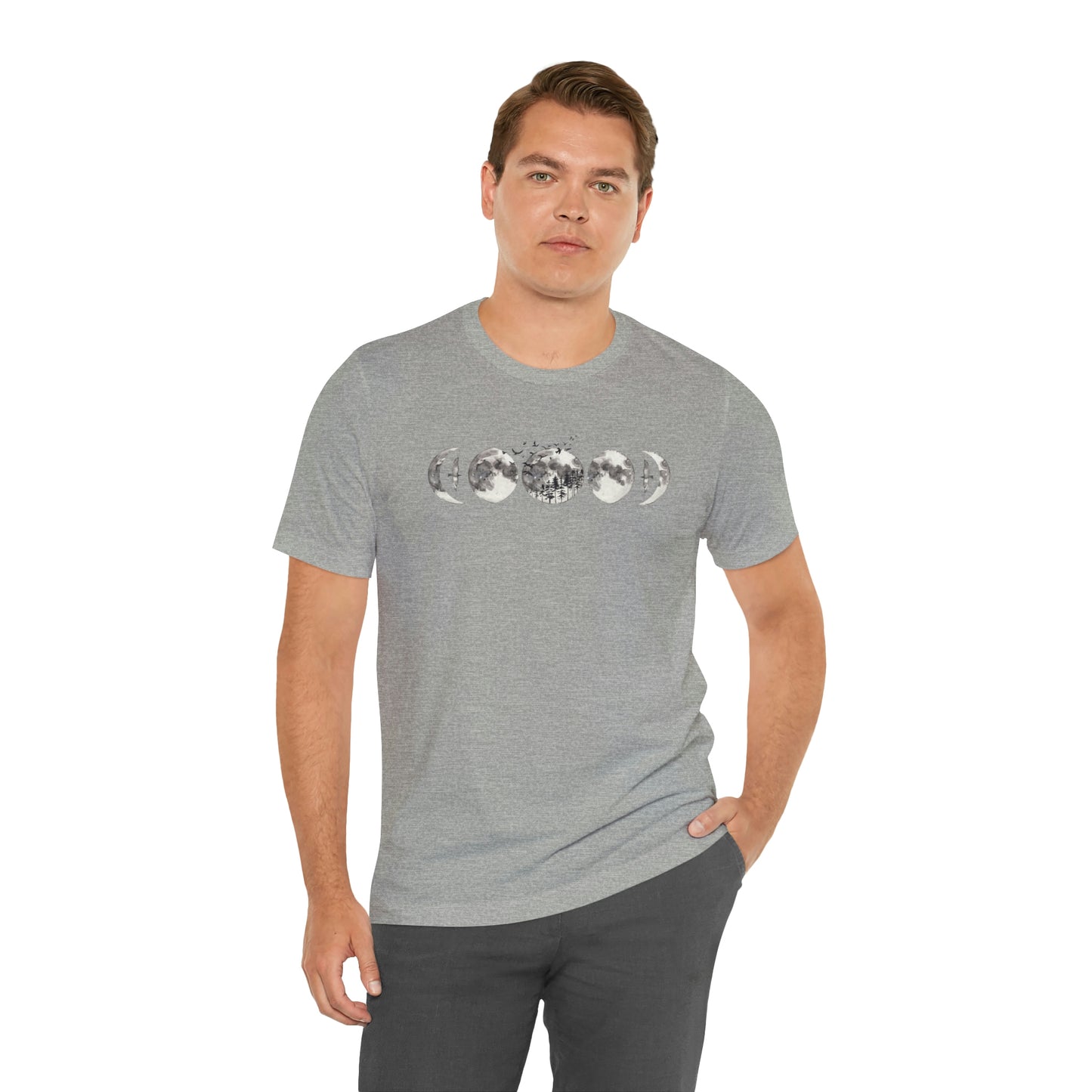Moon Phases Print, Jersey Short Sleeve Tee