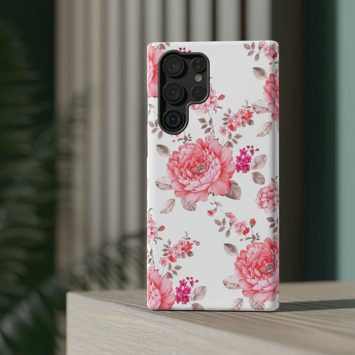 Pink Rose Impact-Resistant Cases