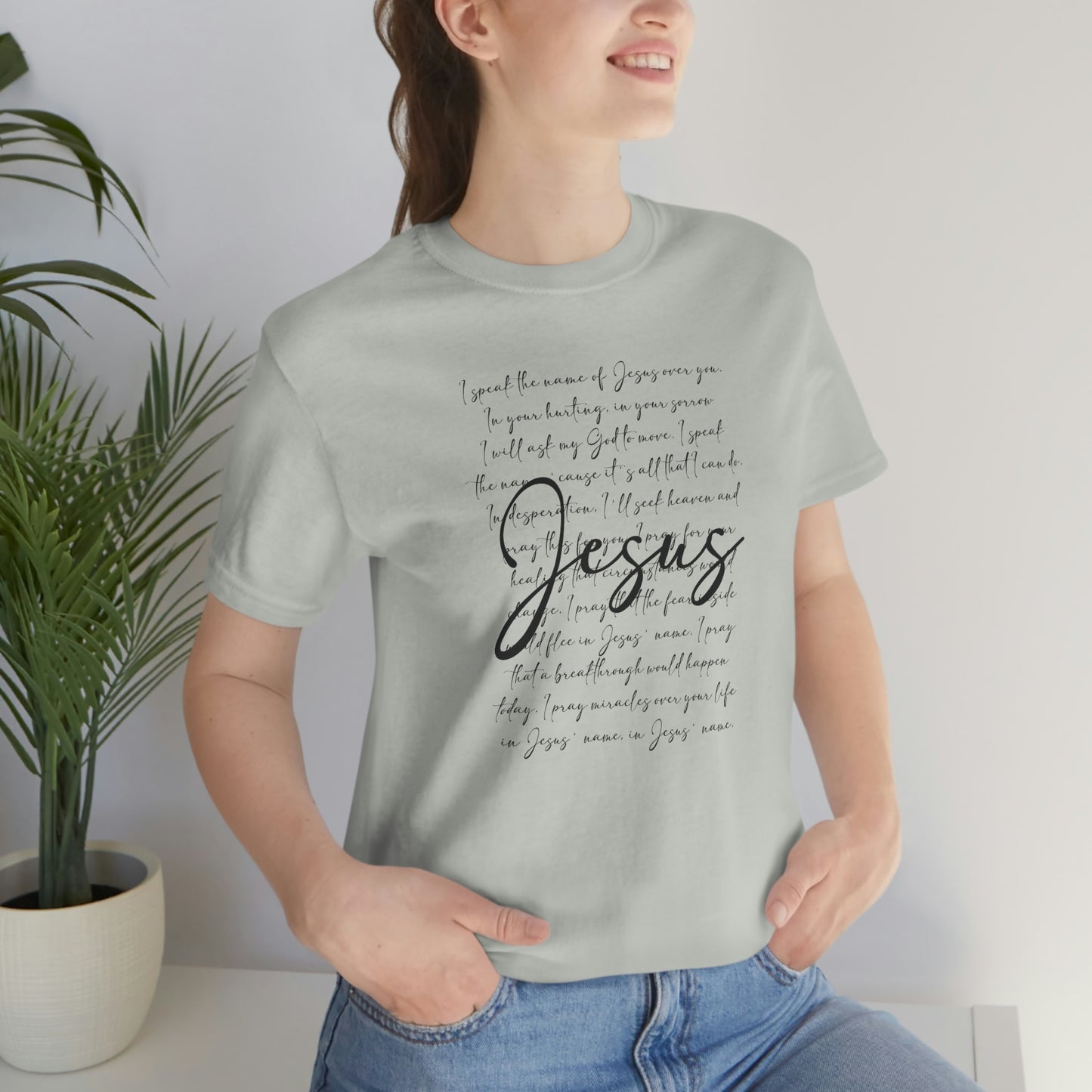 Speak The Word Of Jesus Print Jersey Short Sleeve Tee