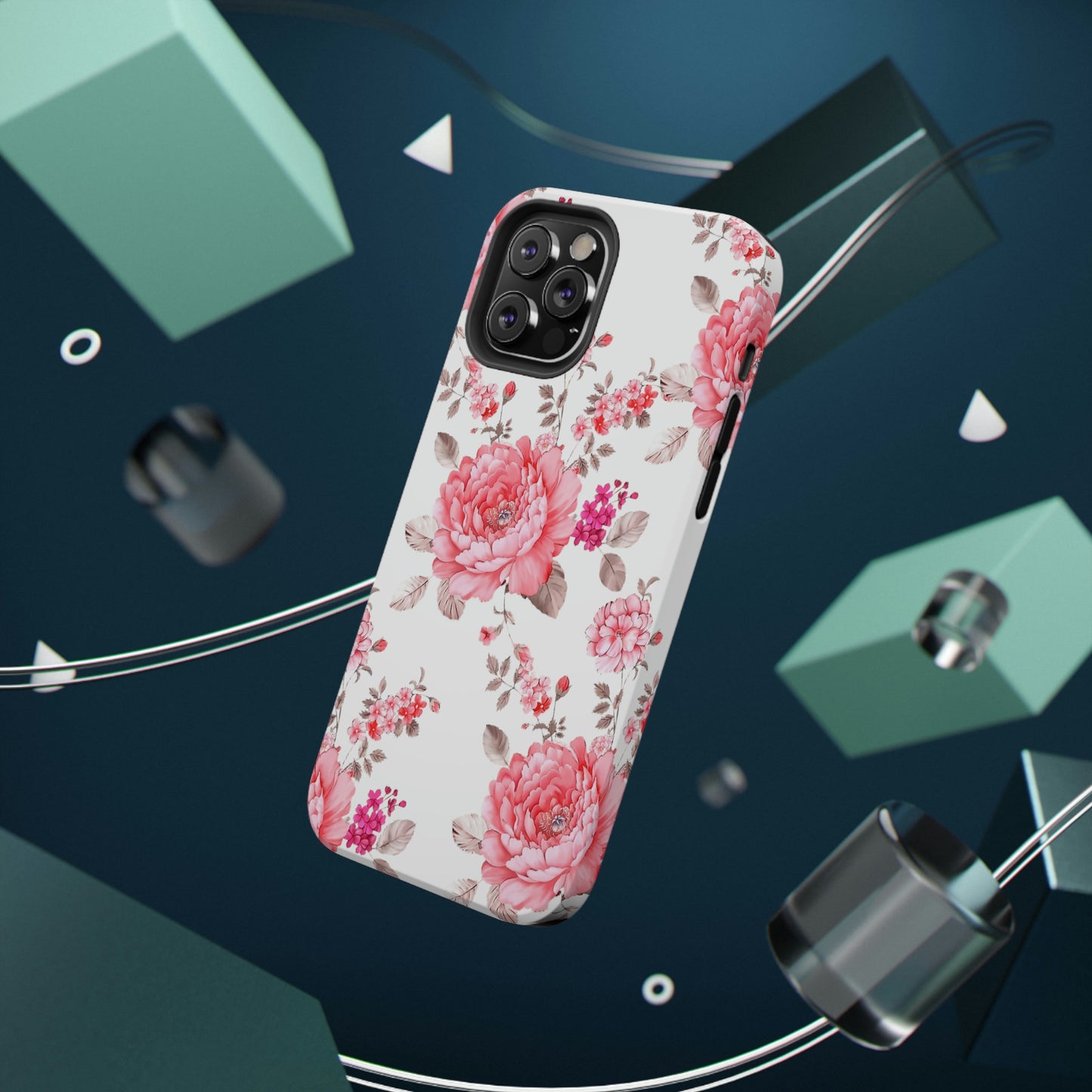 Pink Rose Impact-Resistant Cases