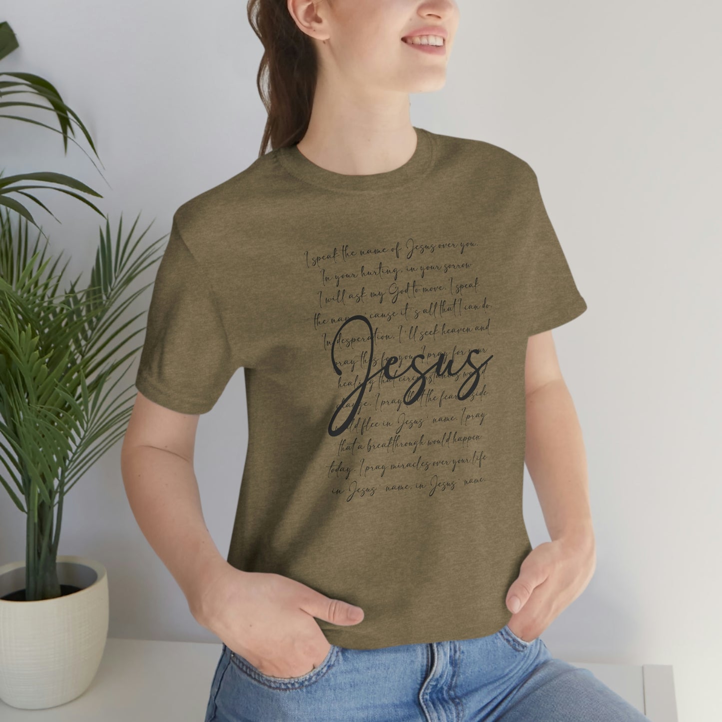 Speak The Word Of Jesus Print Jersey Short Sleeve Tee
