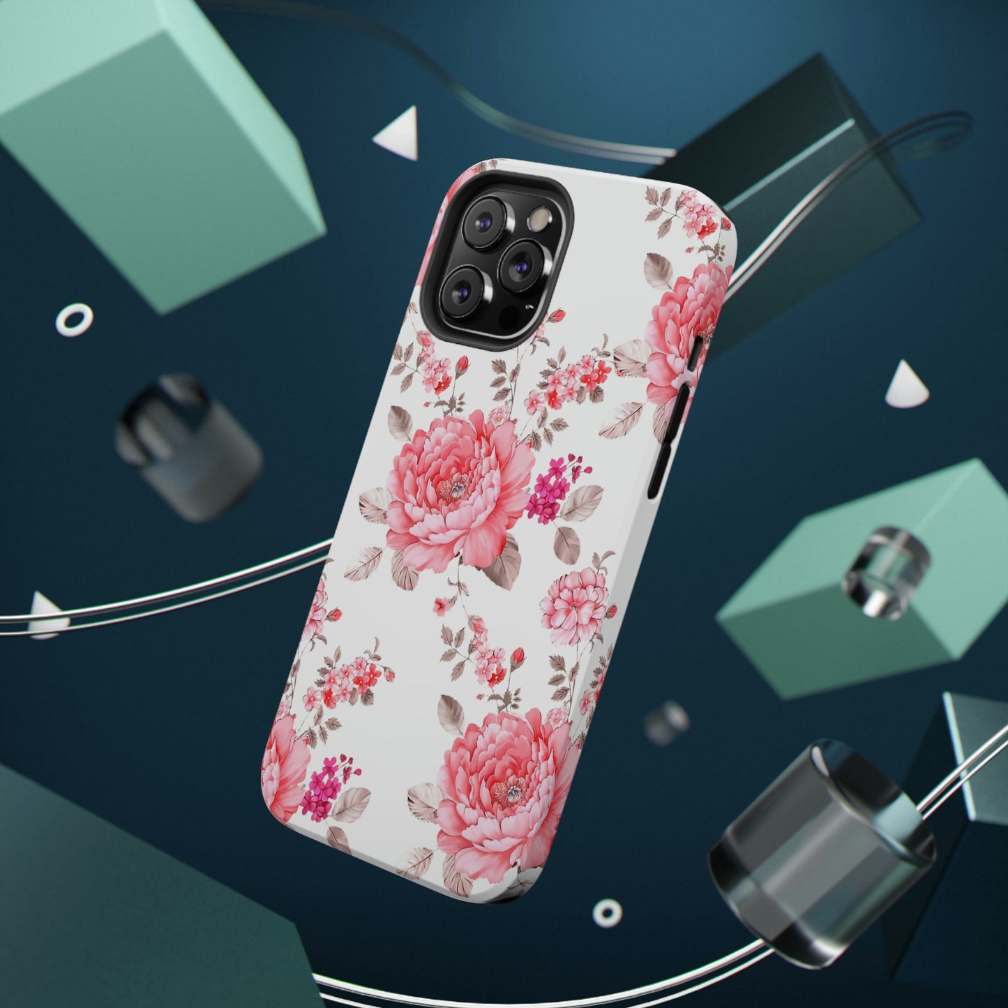 Pink Rose Impact-Resistant Cases
