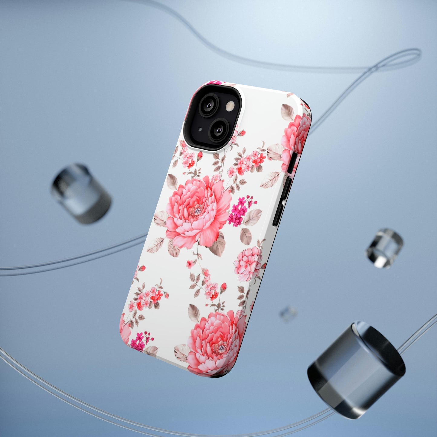 Pink Rose Impact-Resistant Cases
