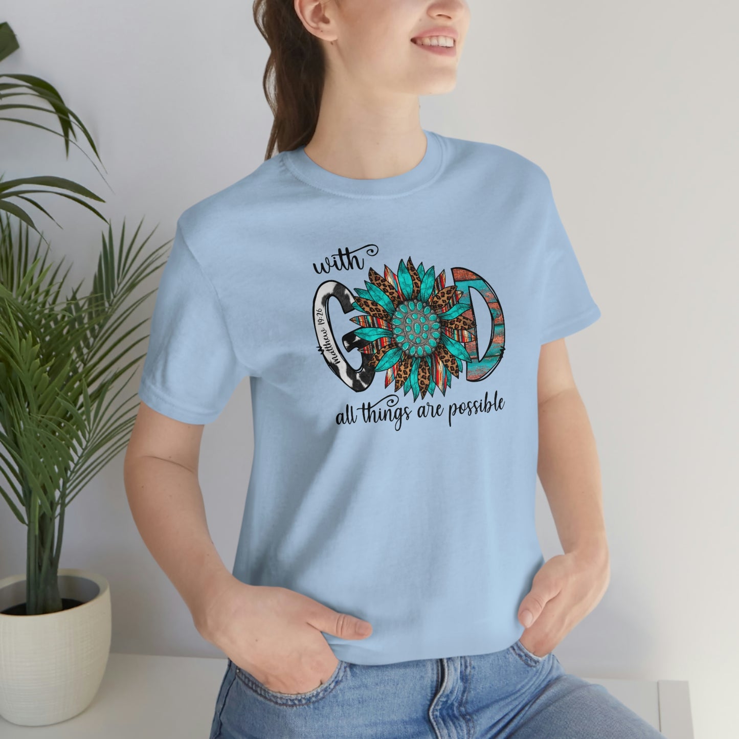 With God All Things Are Possible Unisex Jersey Short Sleeve Tee
