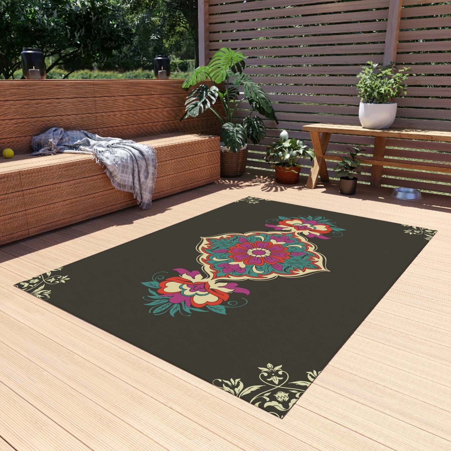 Mandela Print Outdoor Rug