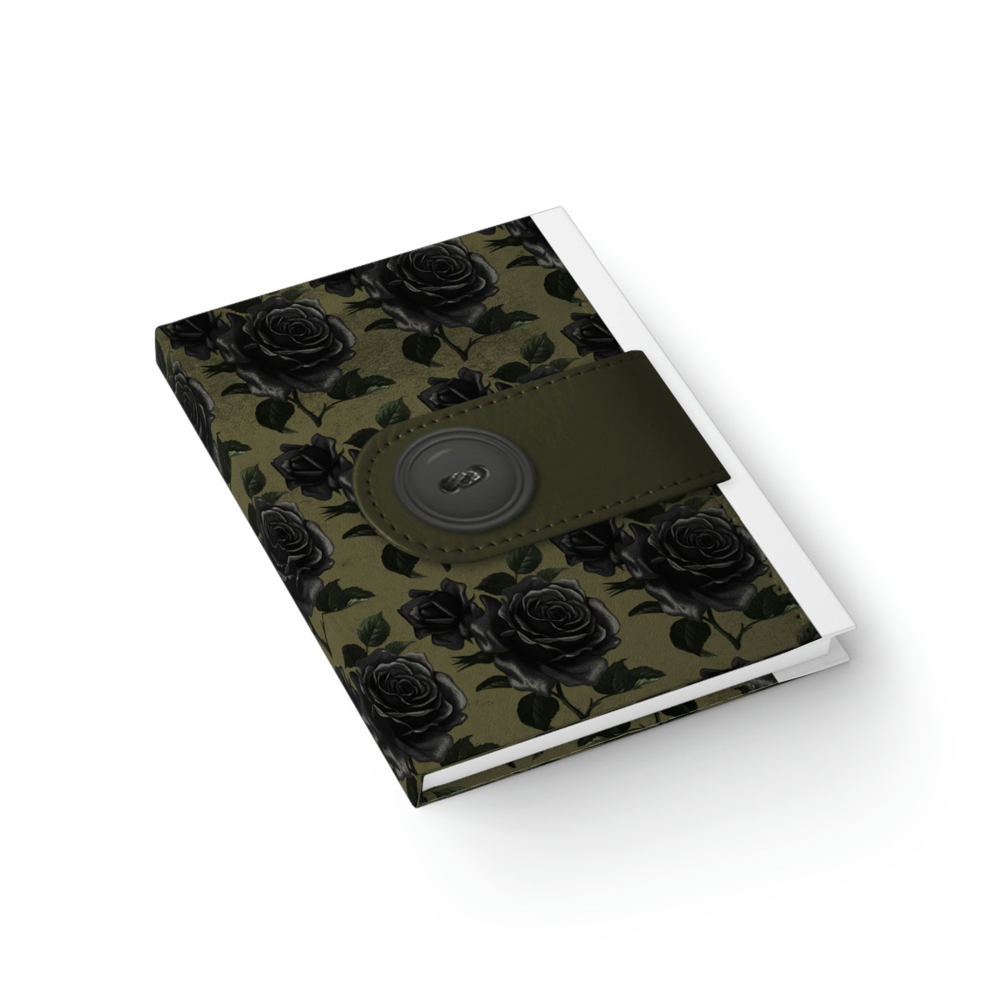 Vintage Black Rose Journal - Ruled Line