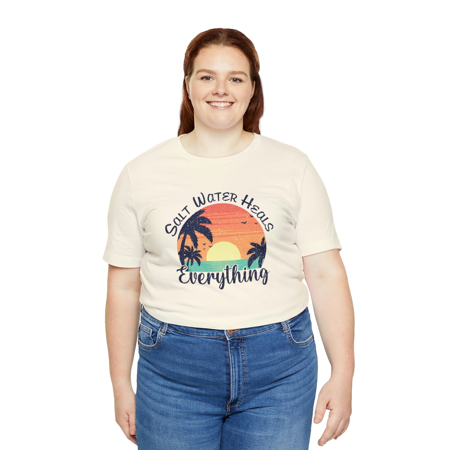 Saltwater Heals Everything Print Jersey Short Sleeve Tee