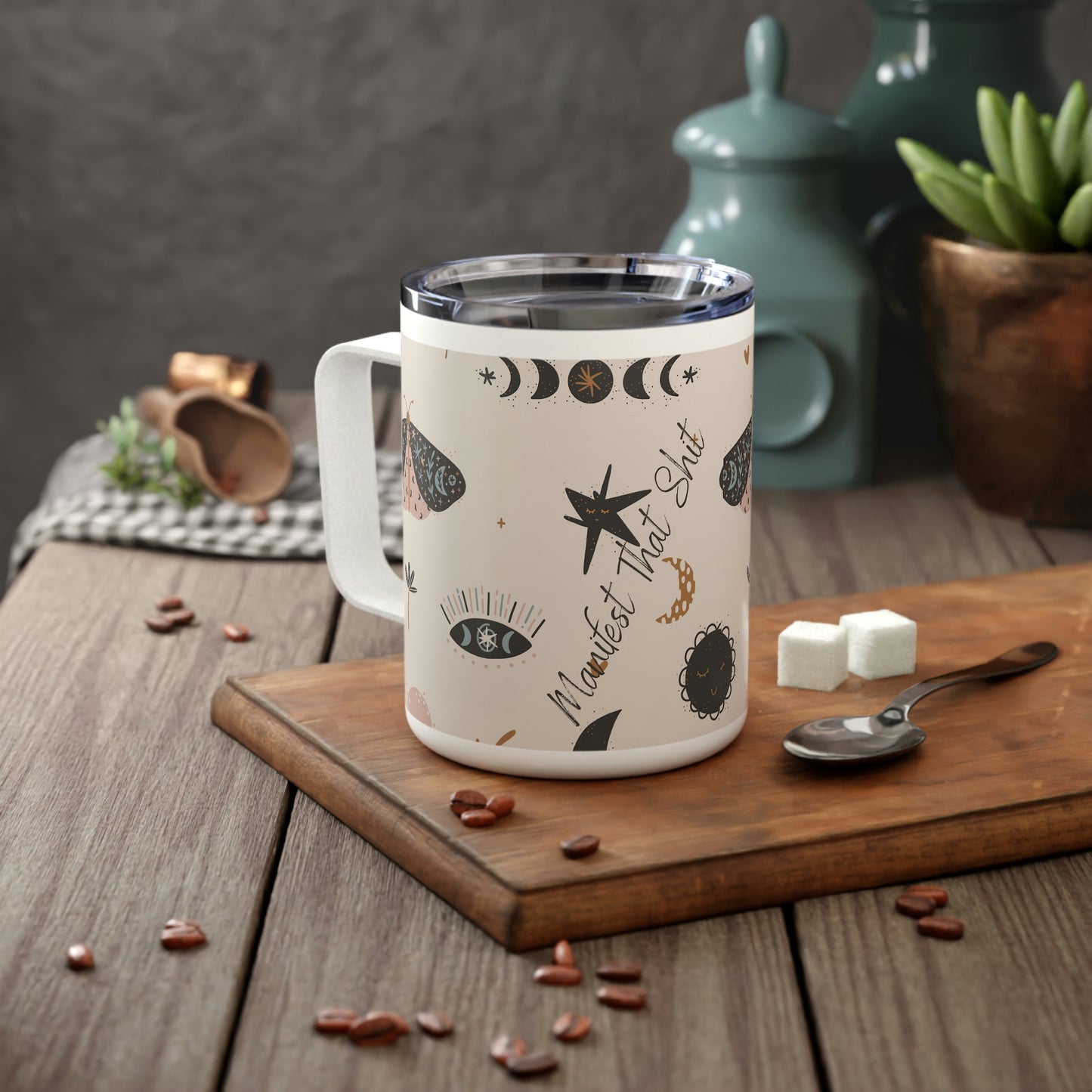 Manifest That Shit Insulated Coffee Mug, 10oz