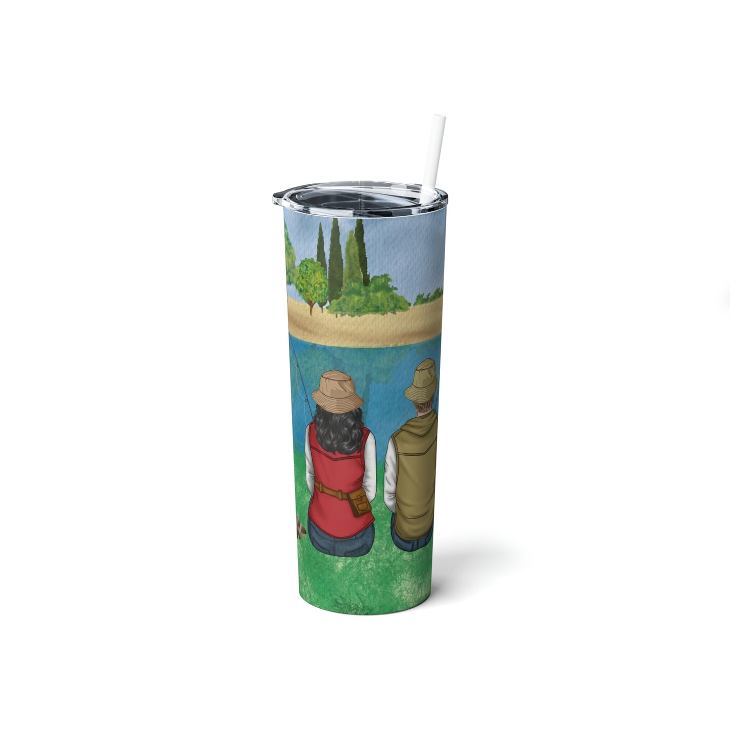 You Are The Best Catch Of My Life Fishing Steel Tumbler with Straw, 20oz