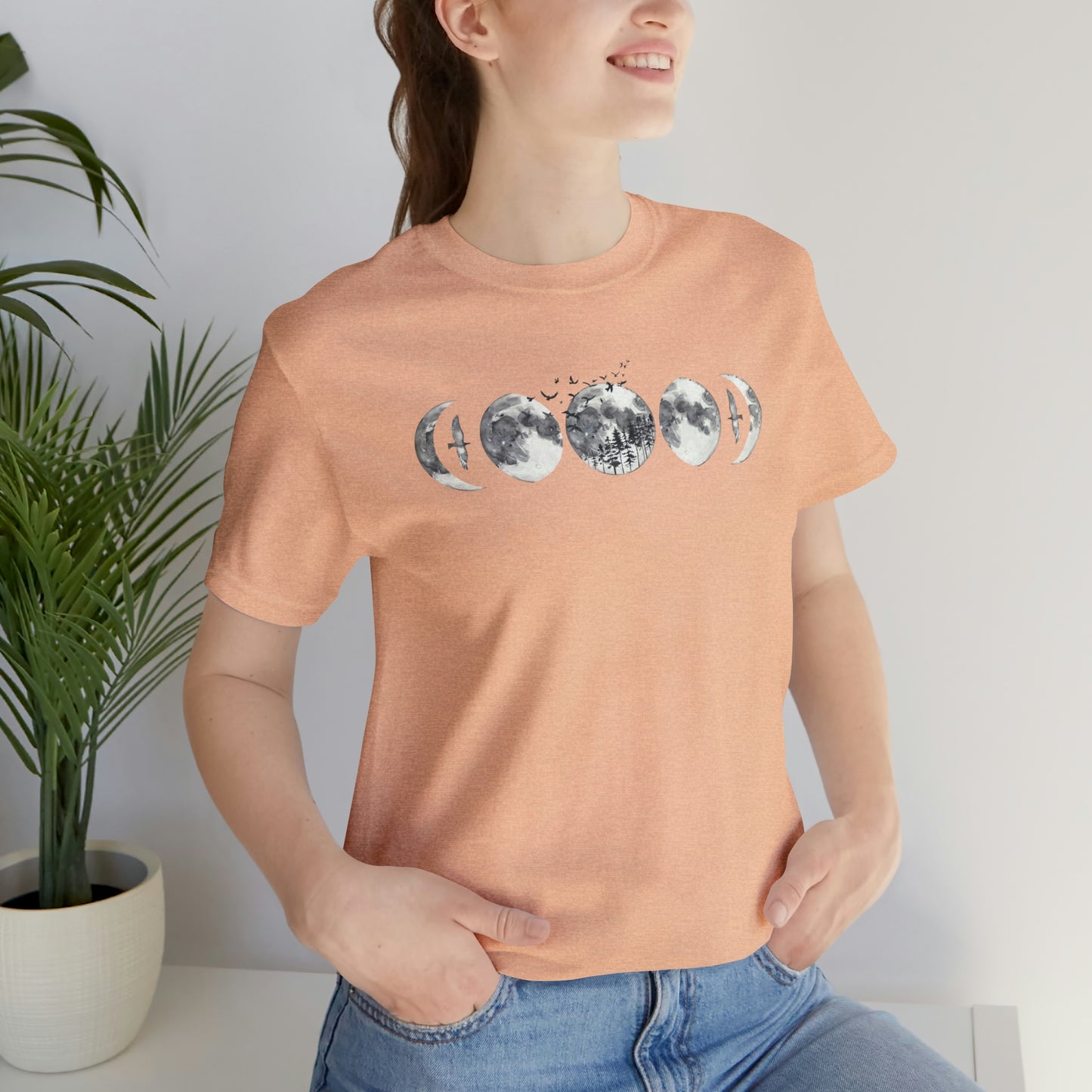 Moon Phases Print, Jersey Short Sleeve Tee