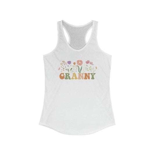 Granny Print, Women's Ideal Racerback Tank