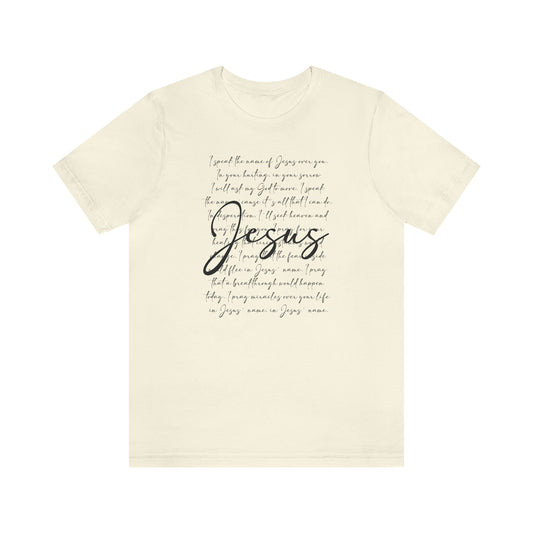 Speak The Word Of Jesus Print Jersey Short Sleeve Tee