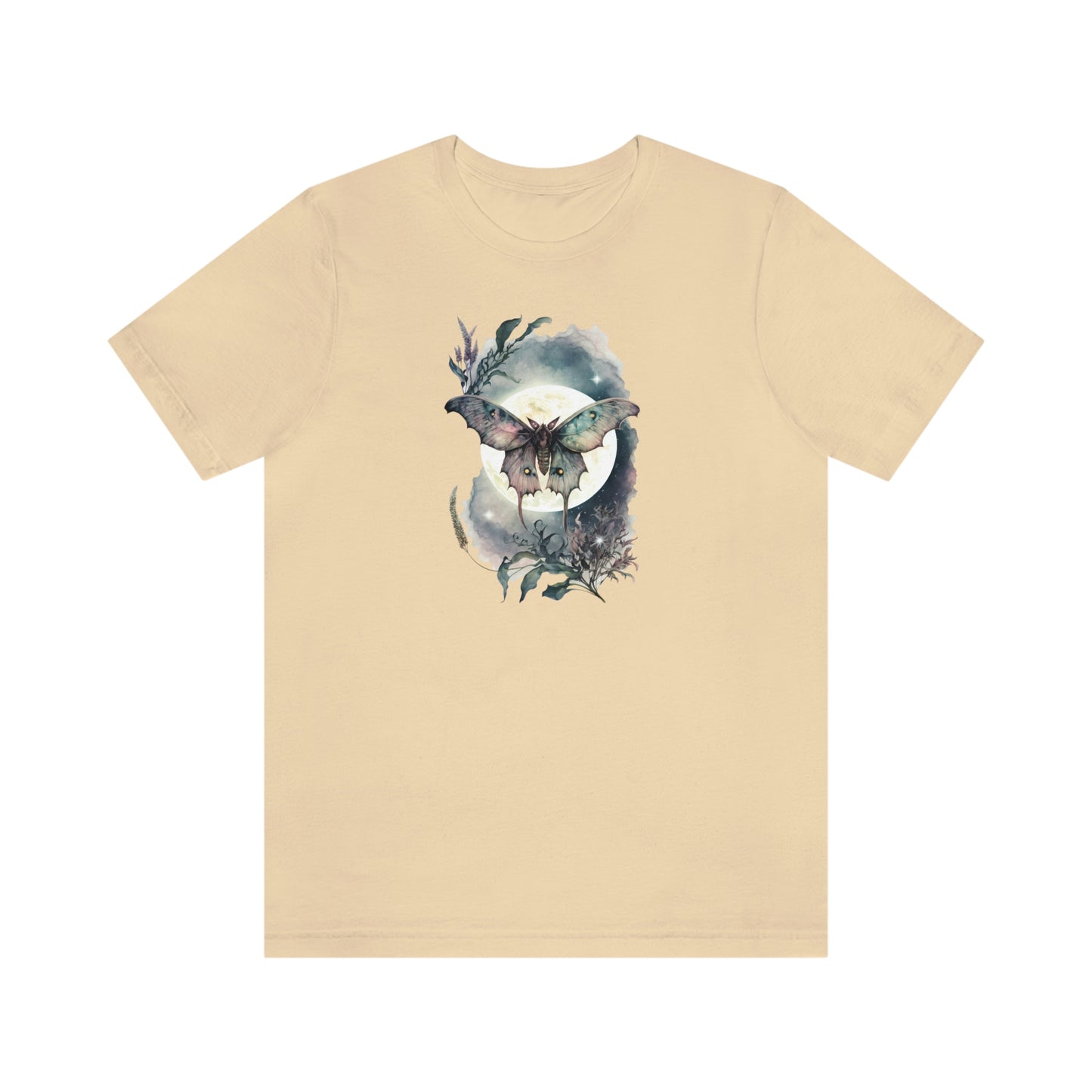 Moth Moonlight Print, Jersey Short Sleeve Tee