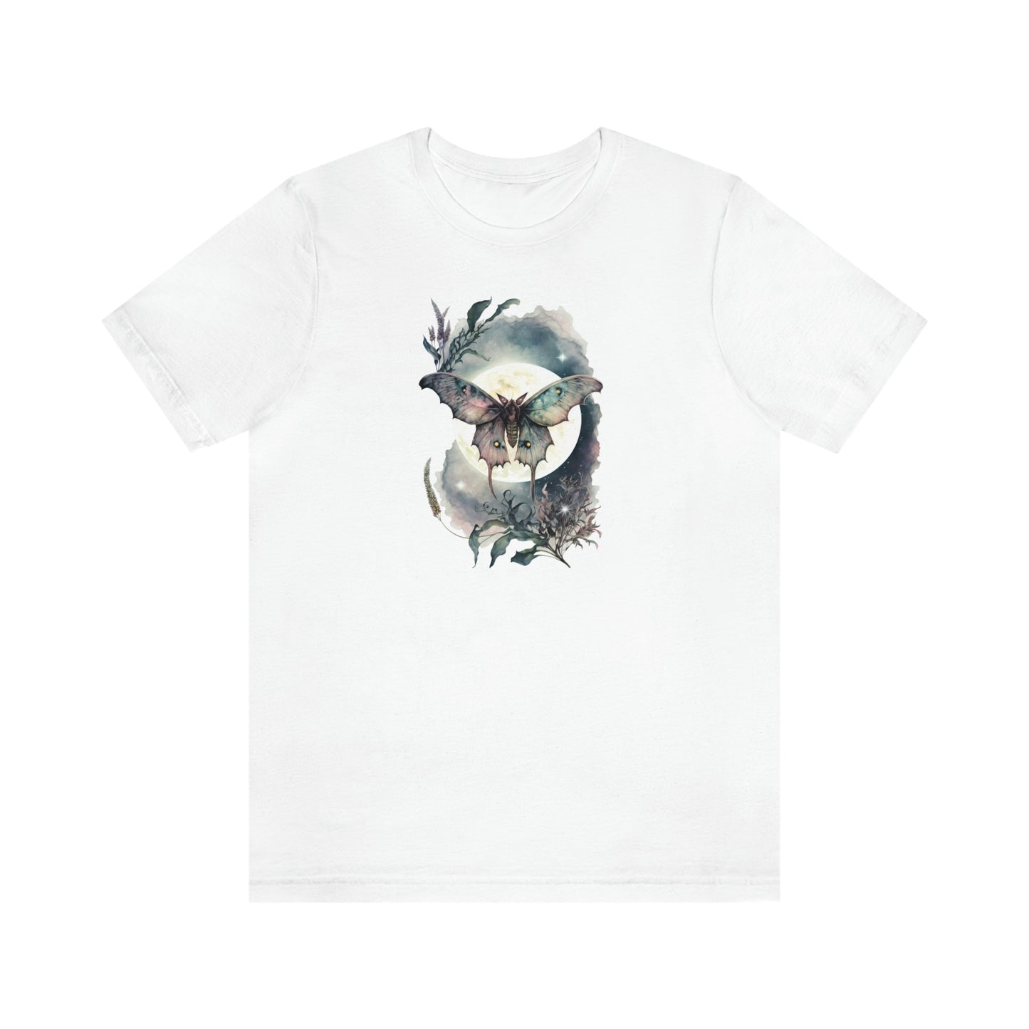 Moth Moonlight Print, Jersey Short Sleeve Tee