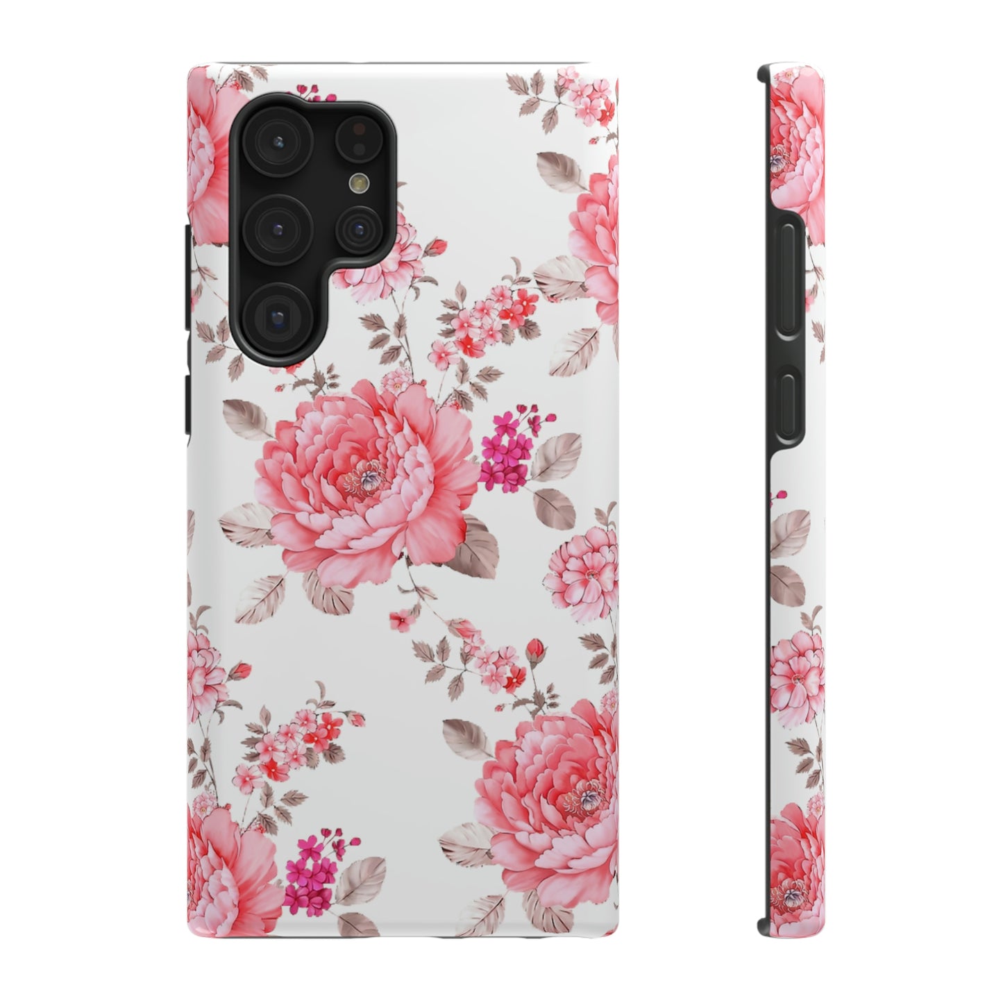 Pink Rose Impact-Resistant Cases