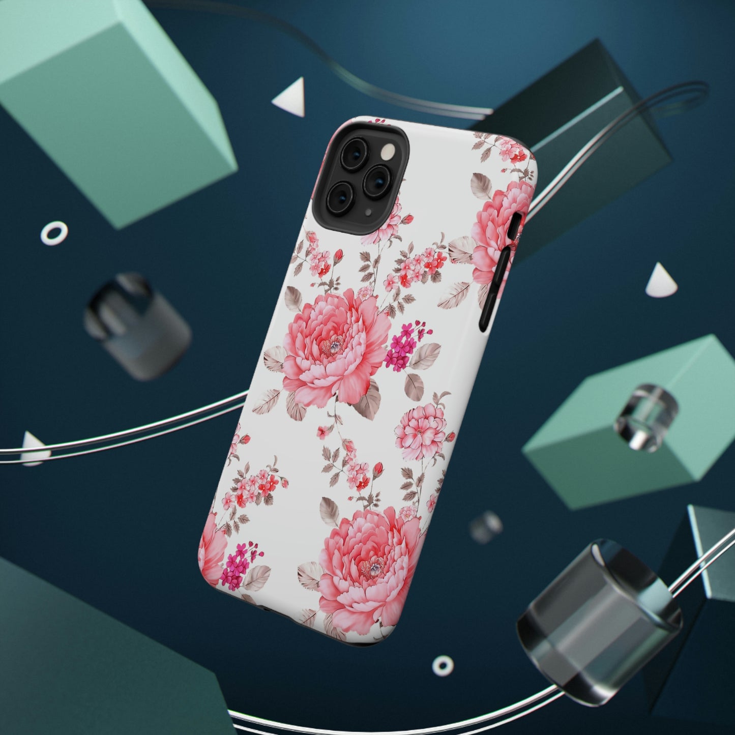Pink Rose Impact-Resistant Cases