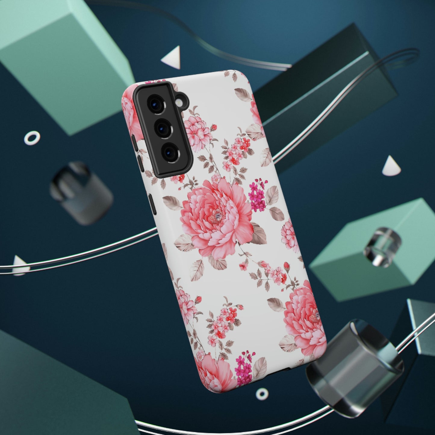 Pink Rose Impact-Resistant Cases