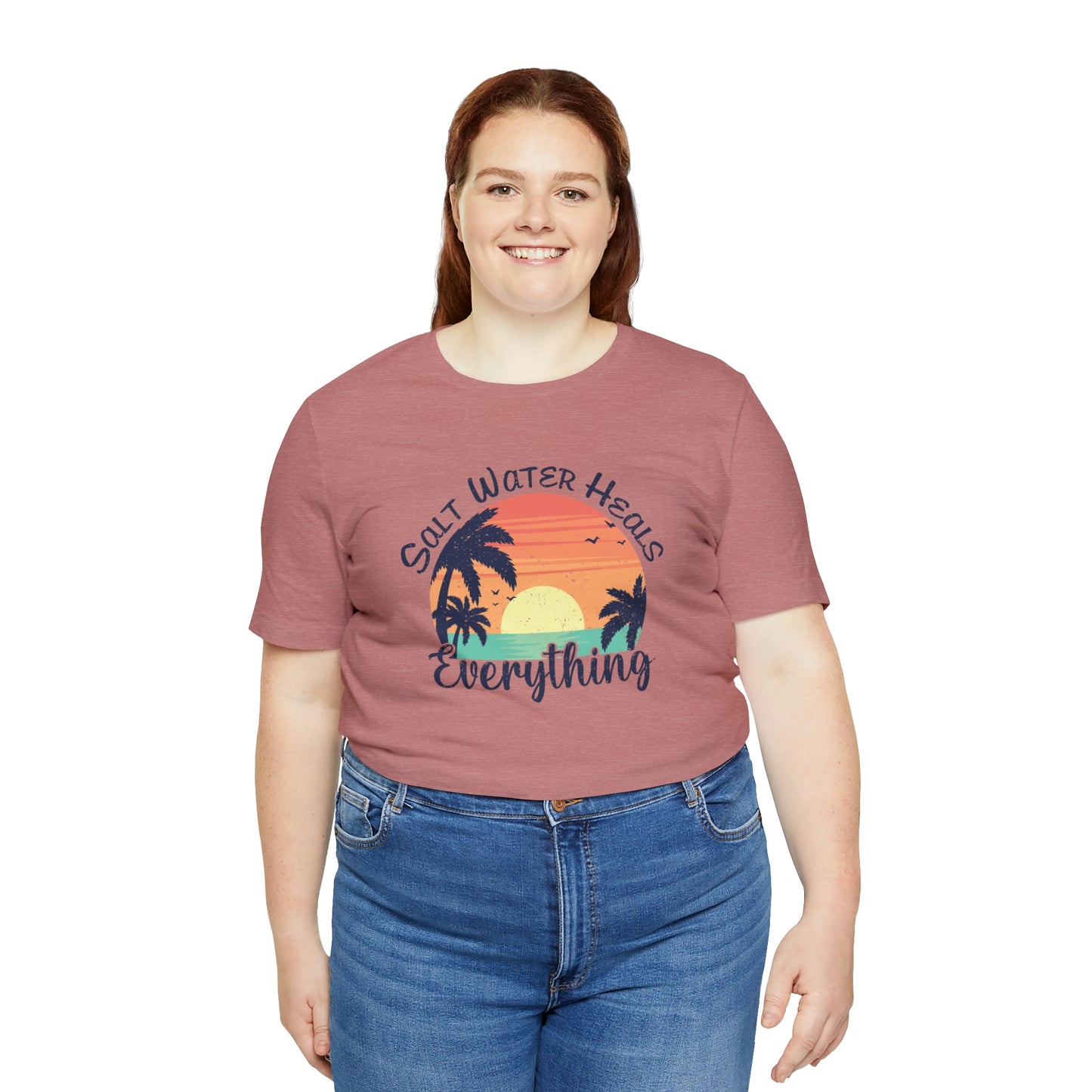 Saltwater Heals Everything Print Jersey Short Sleeve Tee