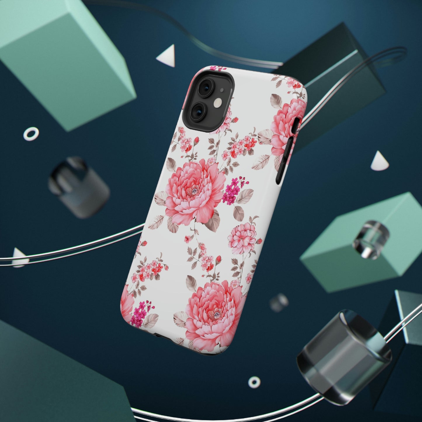 Pink Rose Impact-Resistant Cases