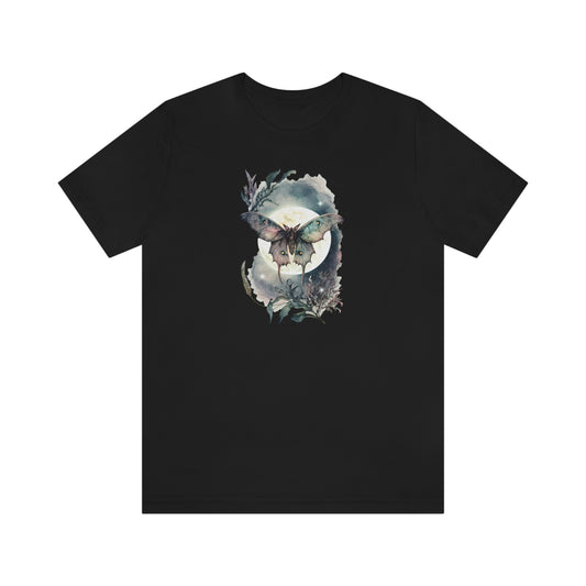 Moth Moonlight Print, Jersey Short Sleeve Tee