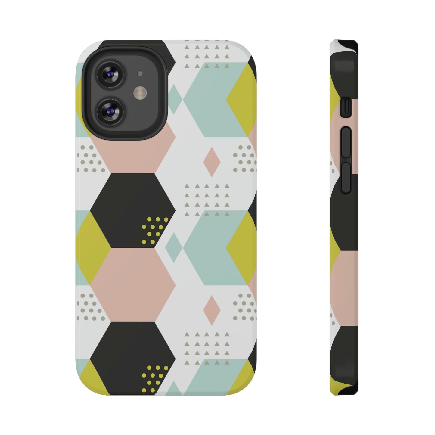 Geometrical Print Impact-Resistant Cases