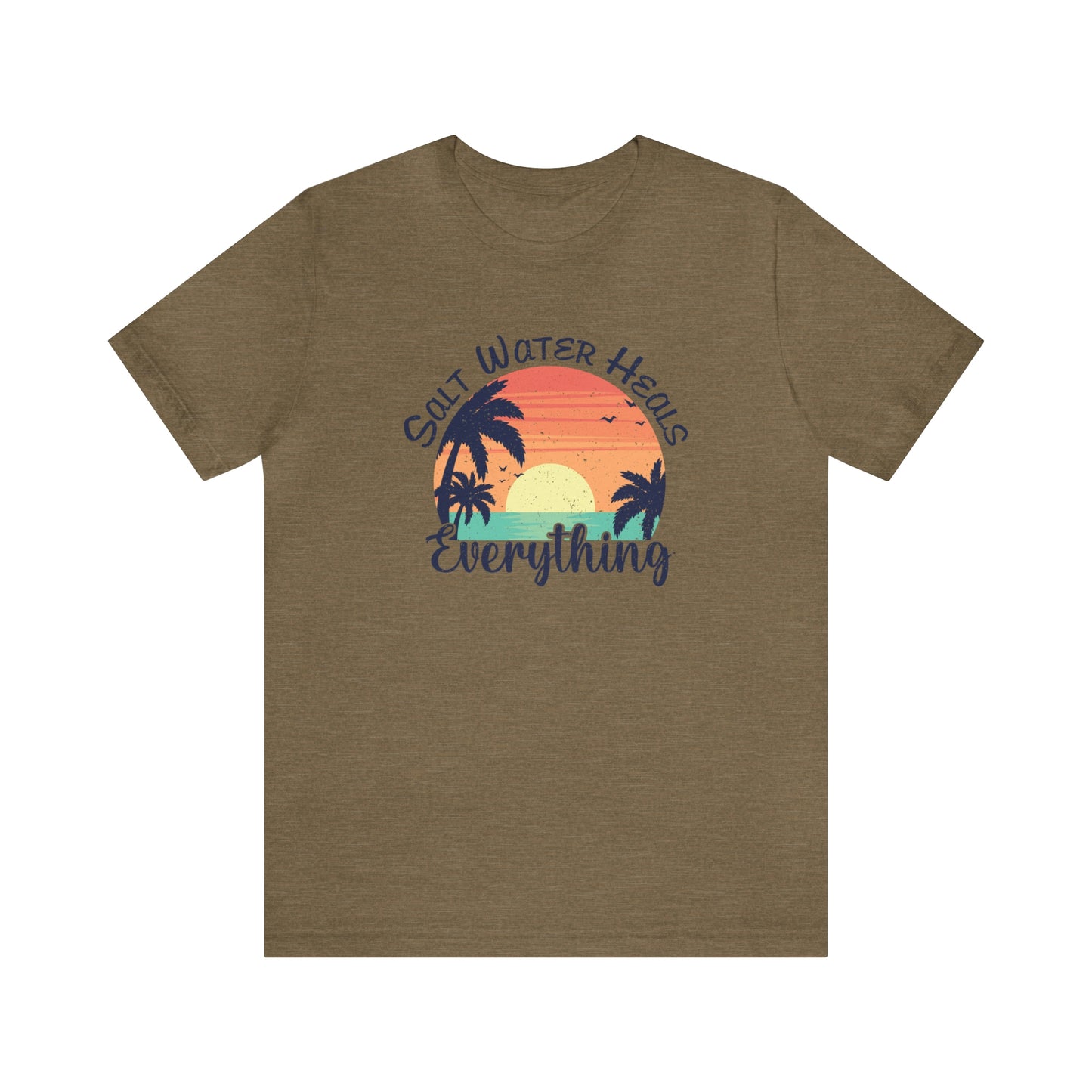 Saltwater Heals Everything Print Jersey Short Sleeve Tee