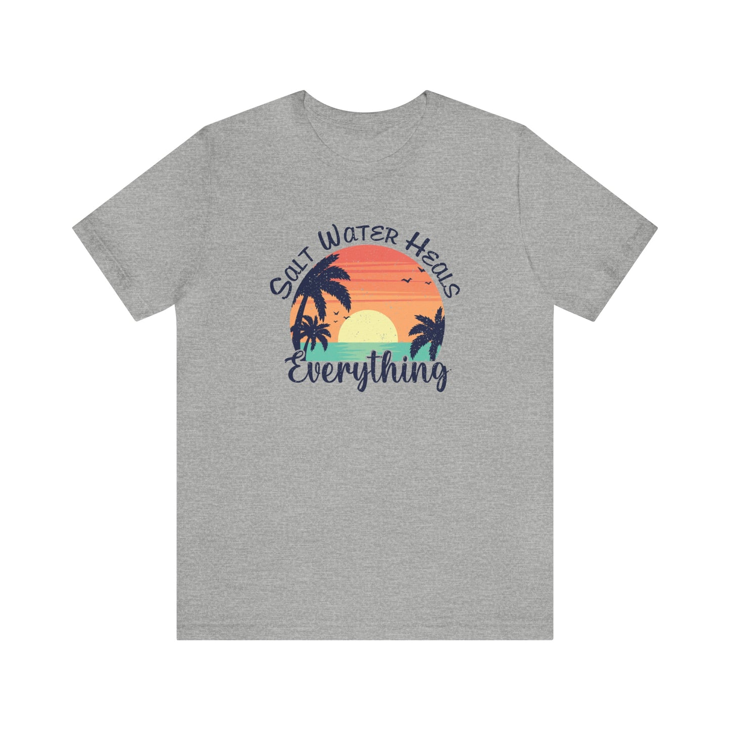 Saltwater Heals Everything Print Jersey Short Sleeve Tee