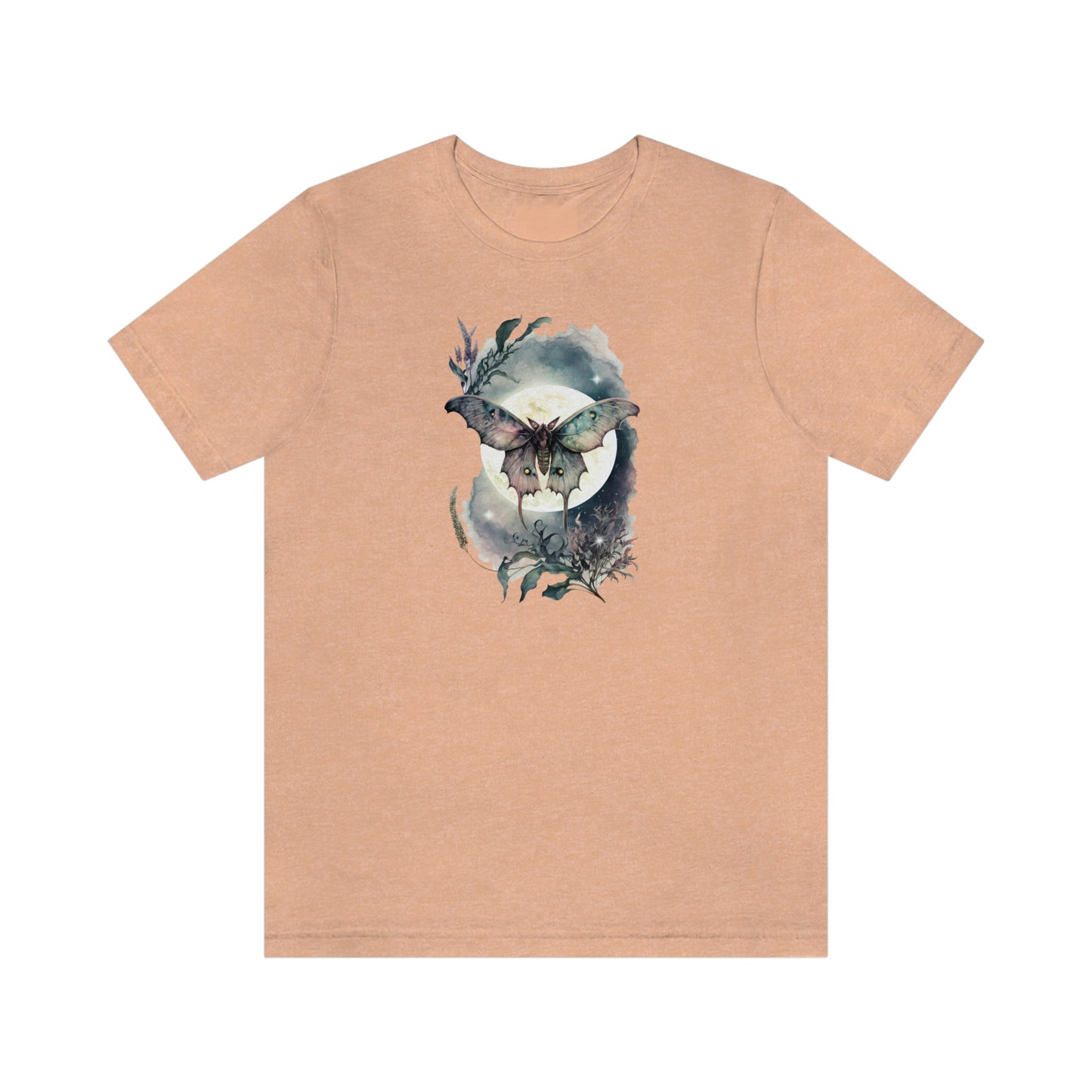 Moth Moonlight Print, Jersey Short Sleeve Tee