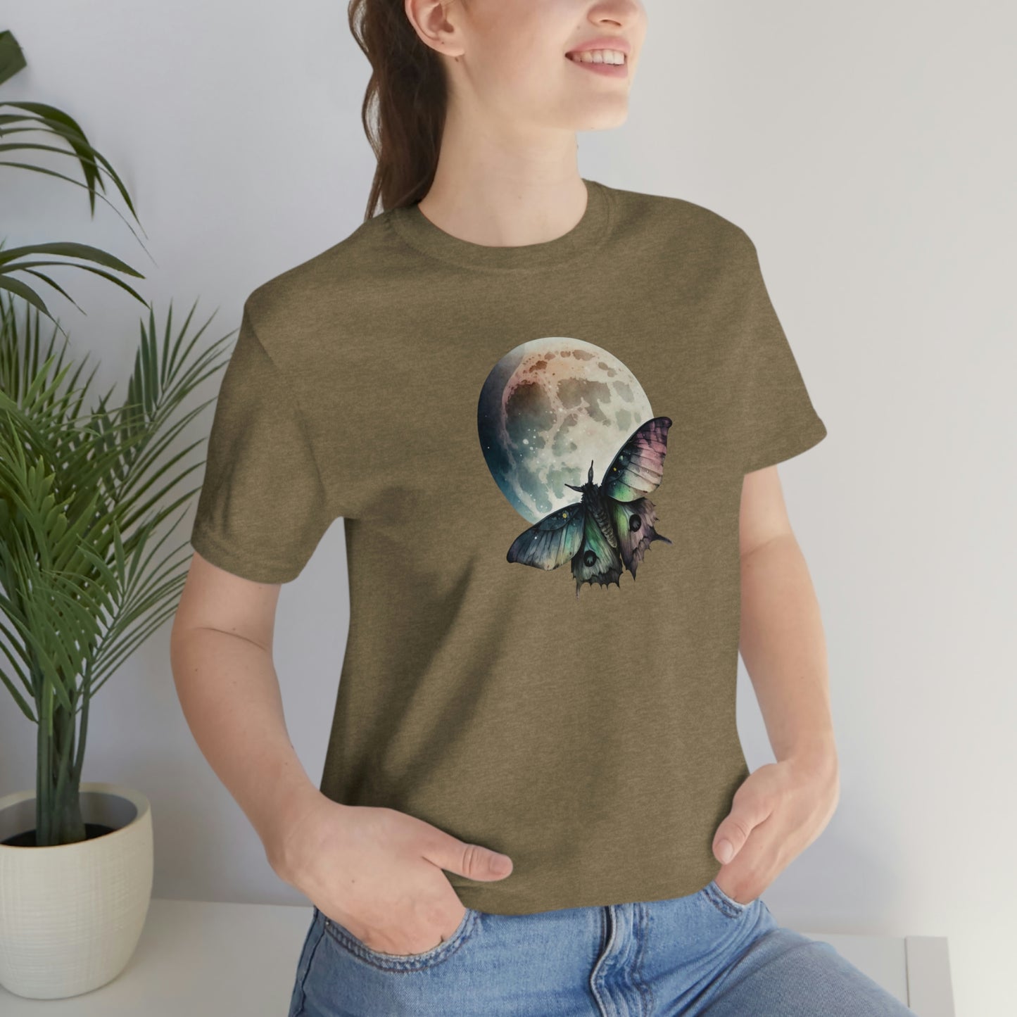 Lunar Moth Print Jersey Short Sleeve Tee