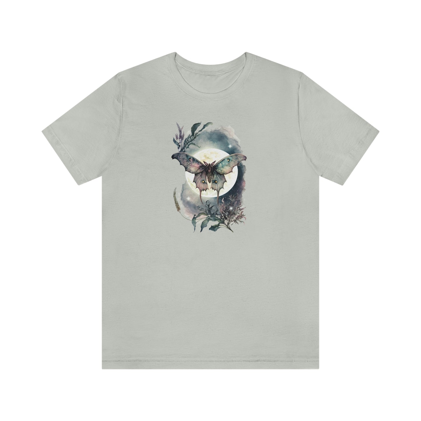 Moth Moonlight Print, Jersey Short Sleeve Tee