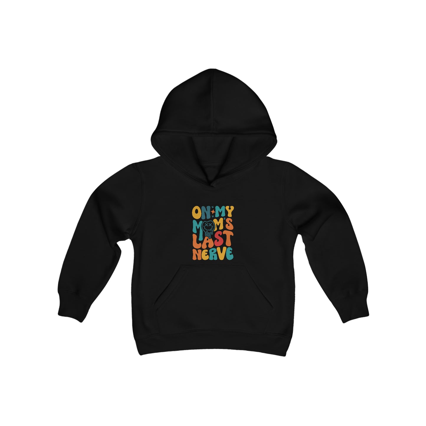 On My Mom’s Last Nerve, Youth Heavy Blend Hooded Sweatshirt