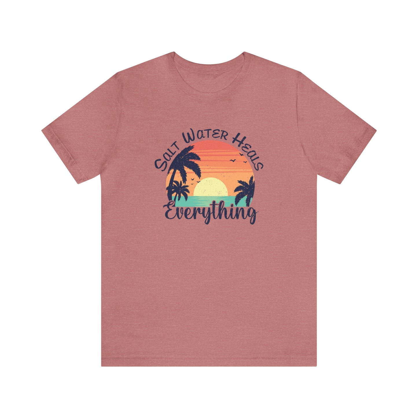 Saltwater Heals Everything Print Jersey Short Sleeve Tee