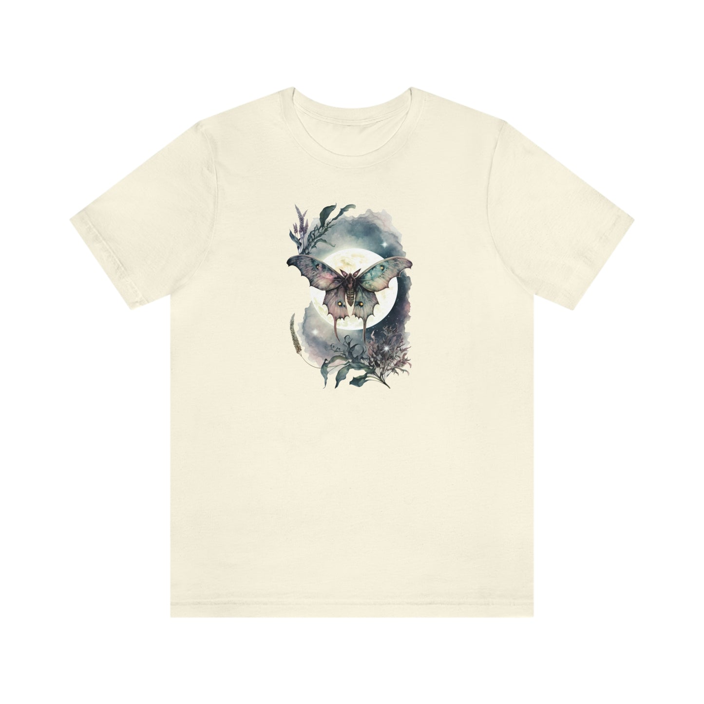 Moth Moonlight Print, Jersey Short Sleeve Tee