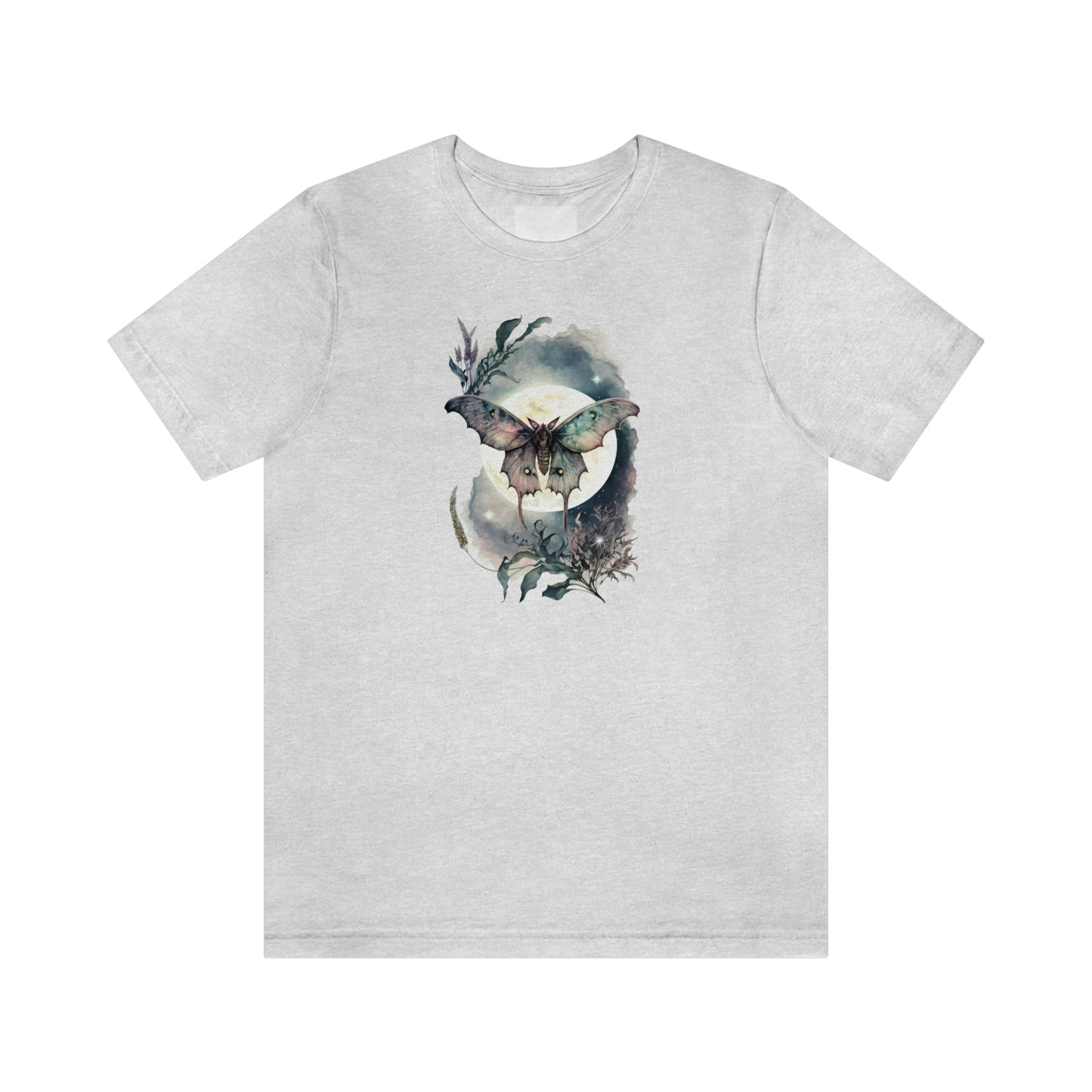 Moth Moonlight Print, Jersey Short Sleeve Tee