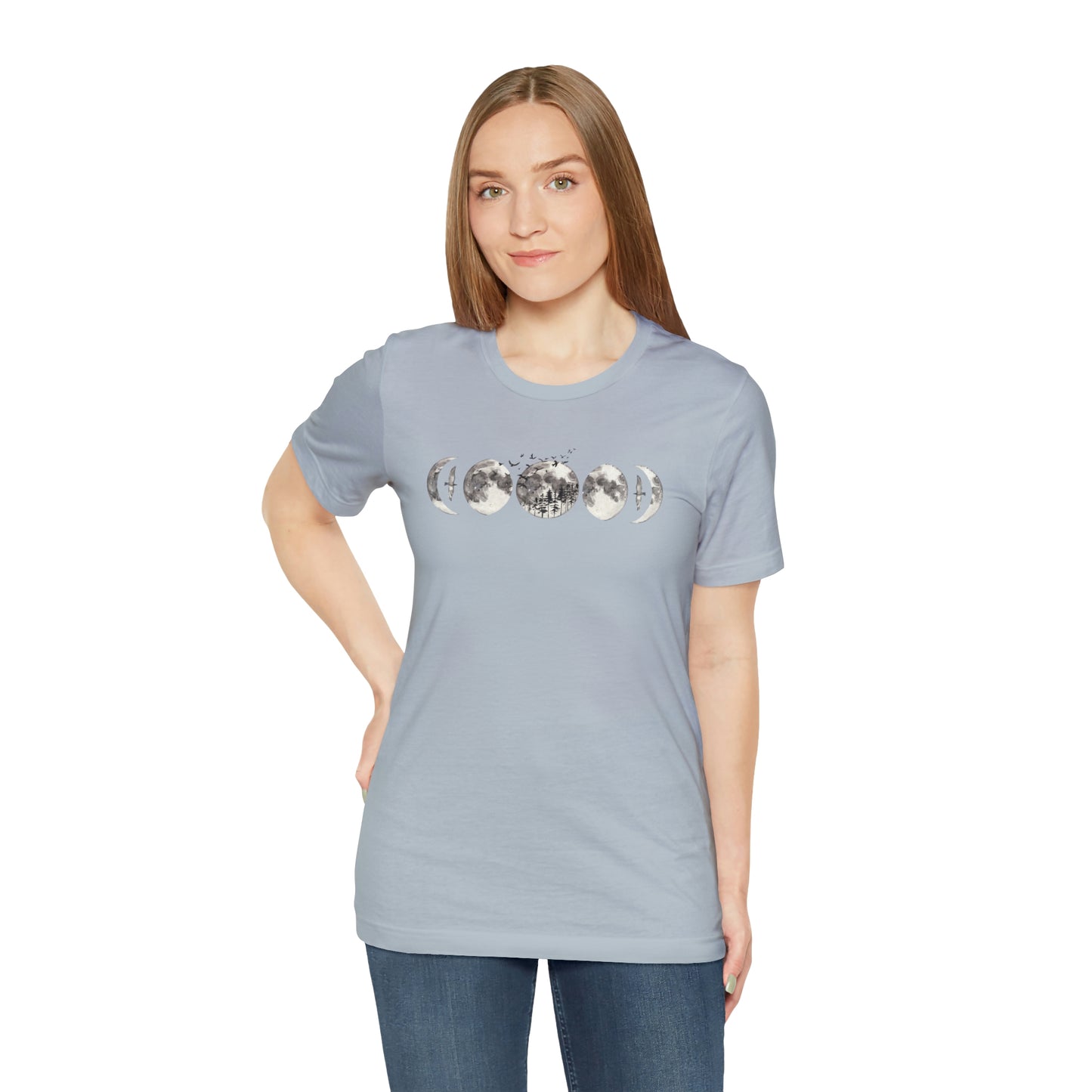 Moon Phases Print, Jersey Short Sleeve Tee