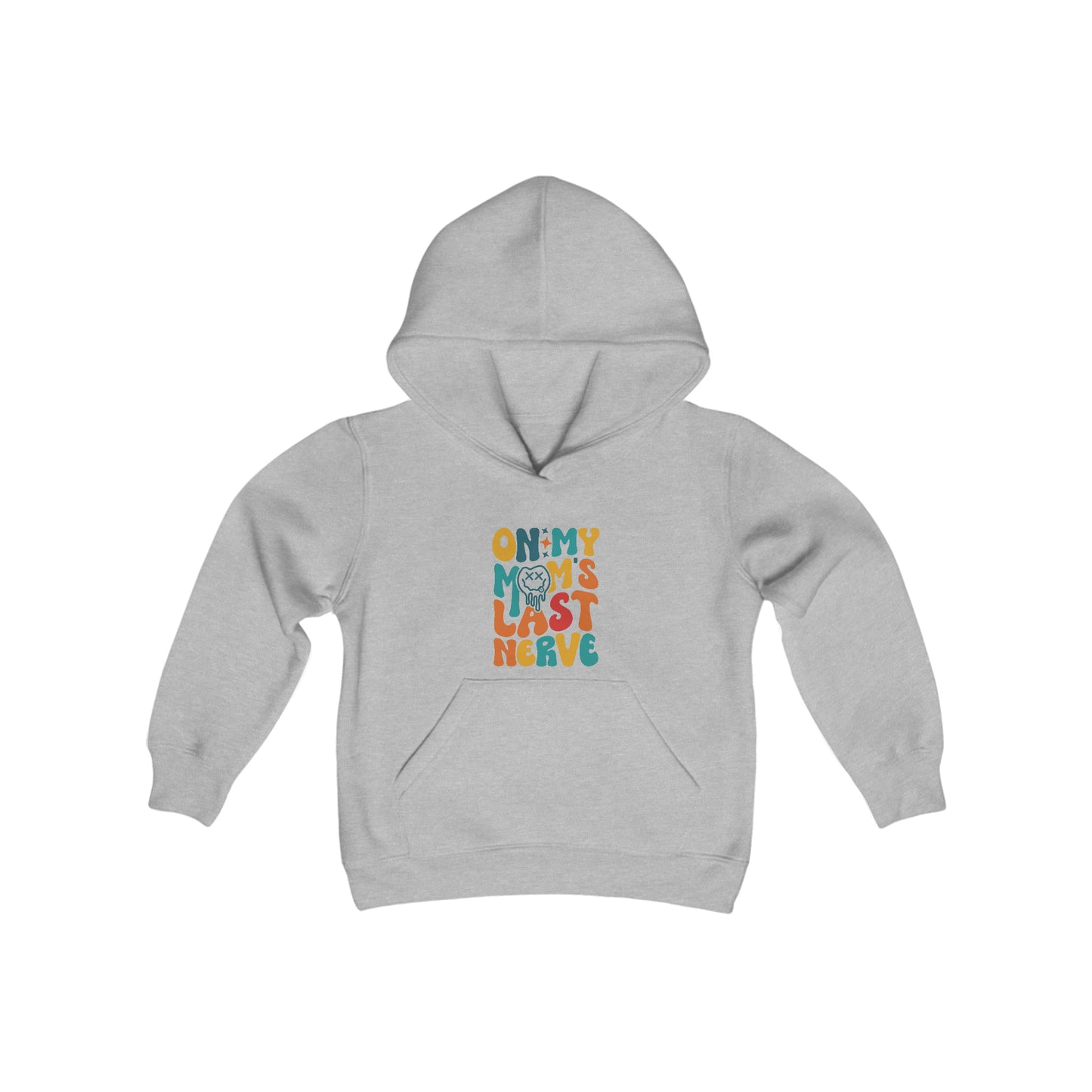 On My Mom’s Last Nerve, Youth Heavy Blend Hooded Sweatshirt